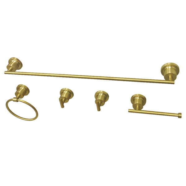 BAH8212478SB Concord 5-Piece Bathroom Accessory Set, Brushed Brass